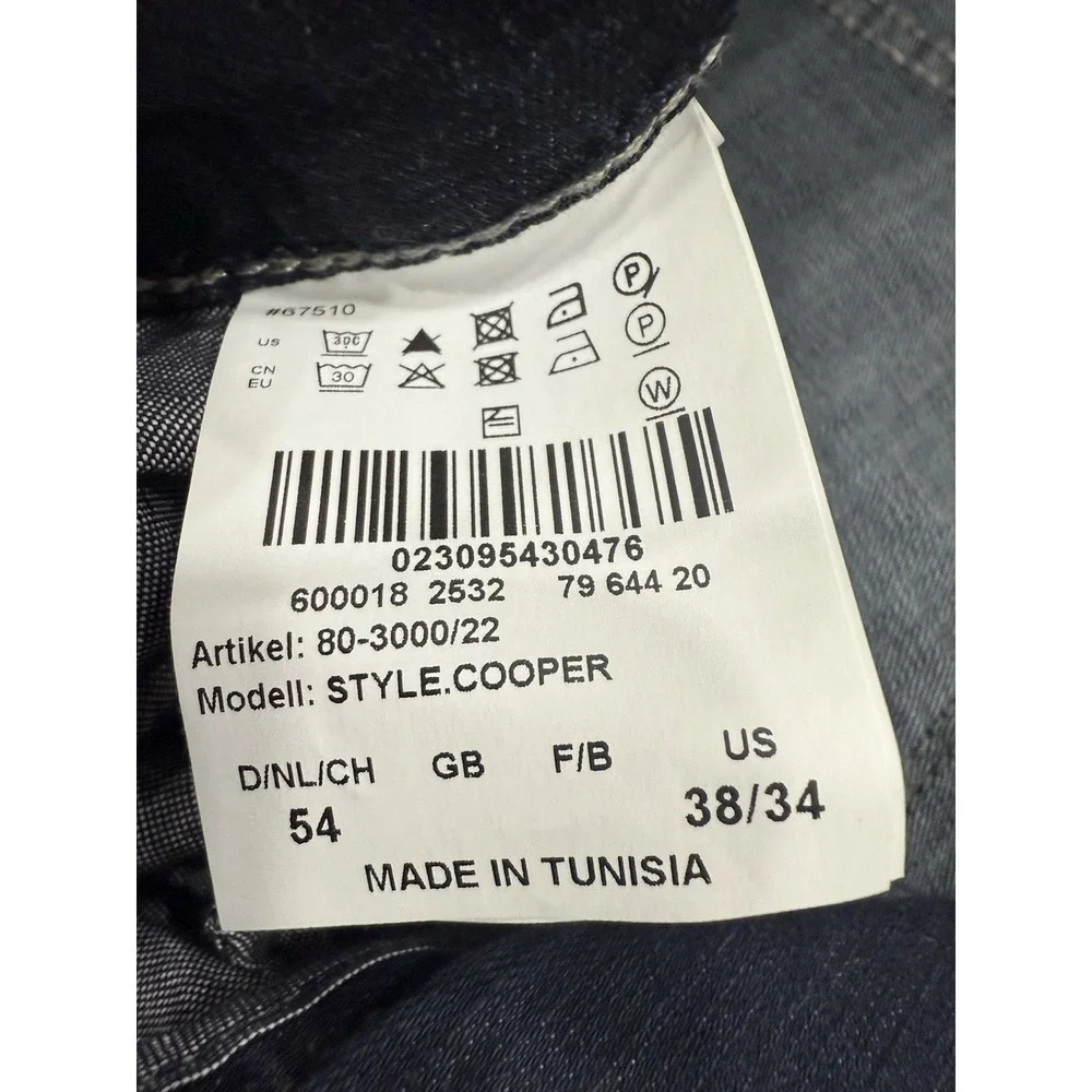 BRAX FEEL GOOD COOPER DENIM REGULAR FIT JEANS MENS 38 X 34 MIDWEIGHT STRETCH BLU